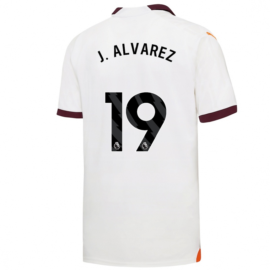 Niño Fútbol Camiseta Julian Alvarez #19 Blanco 2ª Equipación 2023/24 Perú