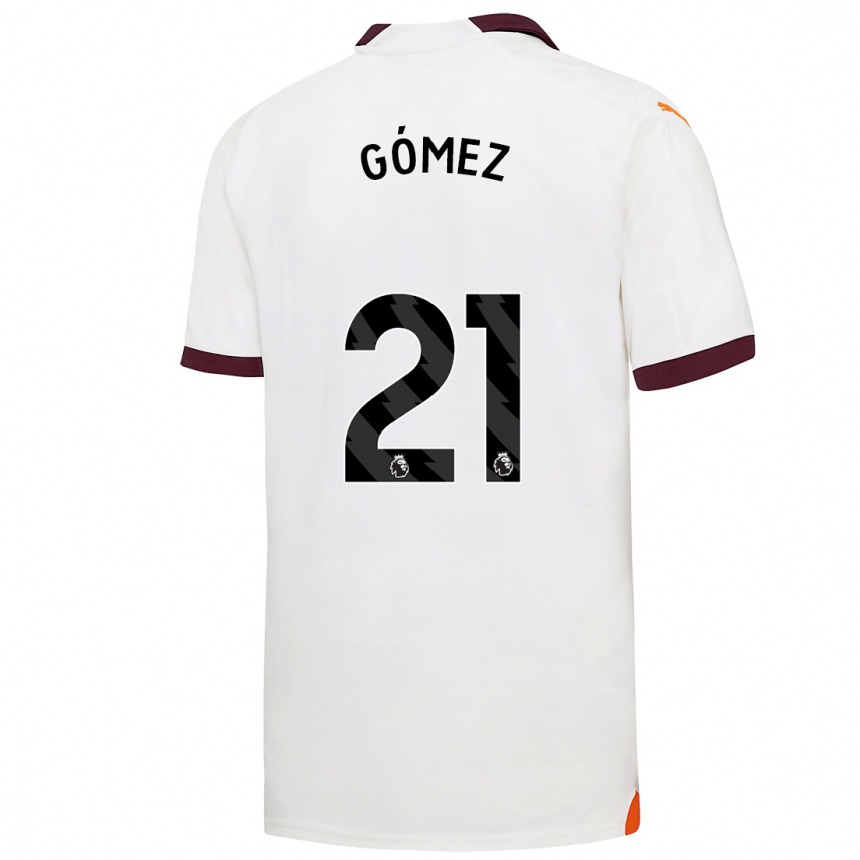 Niño Fútbol Camiseta Sergio Gómez #21 Blanco 2ª Equipación 2023/24 Perú