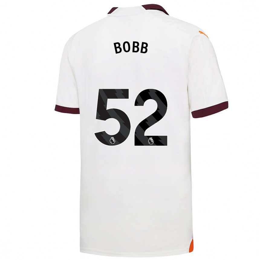 Niño Fútbol Camiseta Oscar Bobb #52 Blanco 2ª Equipación 2023/24 Perú