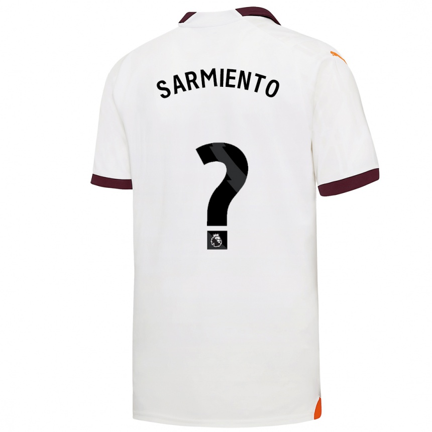 Niño Fútbol Camiseta Darío Sarmiento #0 Blanco 2ª Equipación 2023/24 Perú