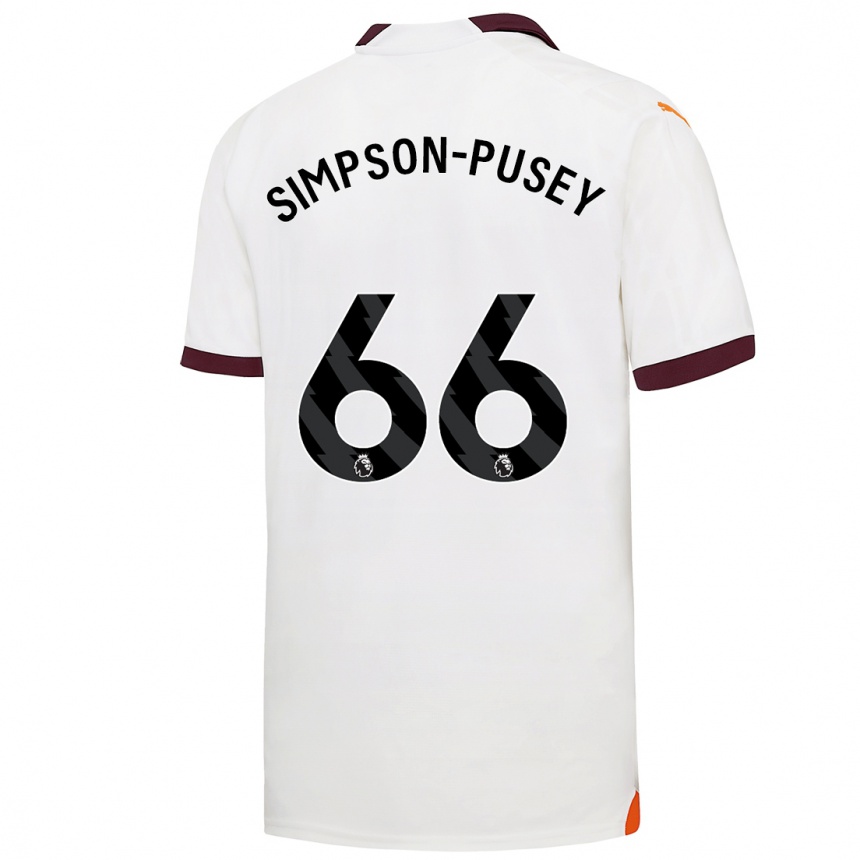 Niño Fútbol Camiseta Jahmai Simpson-Pusey #66 Blanco 2ª Equipación 2023/24 Perú