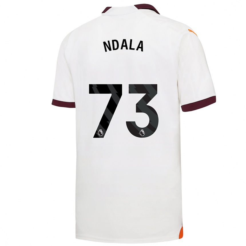 Niño Fútbol Camiseta Joel Ndala #73 Blanco 2ª Equipación 2023/24 Perú