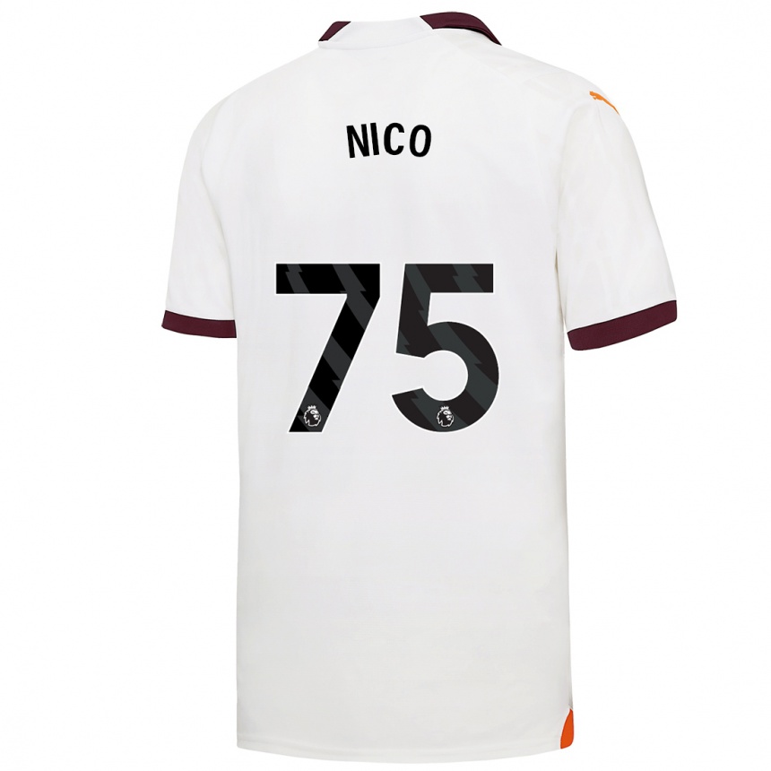 Niño Fútbol Camiseta Nico O'reilly #75 Blanco 2ª Equipación 2023/24 Perú