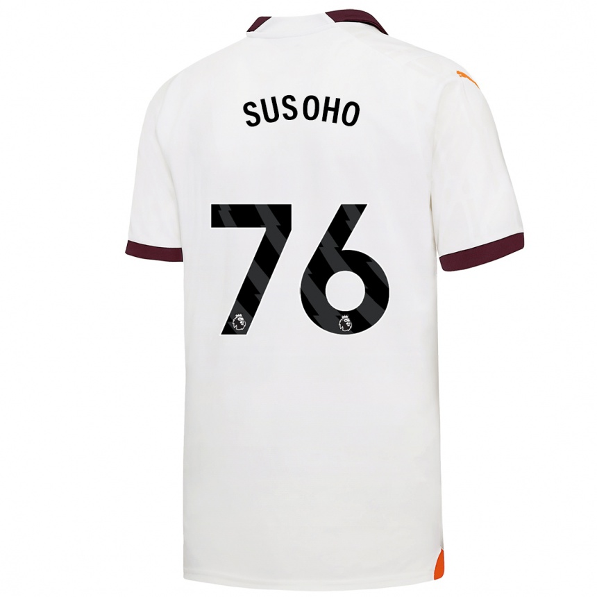 Niño Fútbol Camiseta Mahamadou Susoho #76 Blanco 2ª Equipación 2023/24 Perú