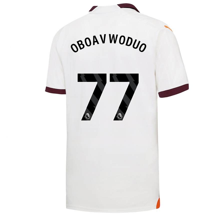 Niño Fútbol Camiseta Justin Oboavwoduo #77 Blanco 2ª Equipación 2023/24 Perú