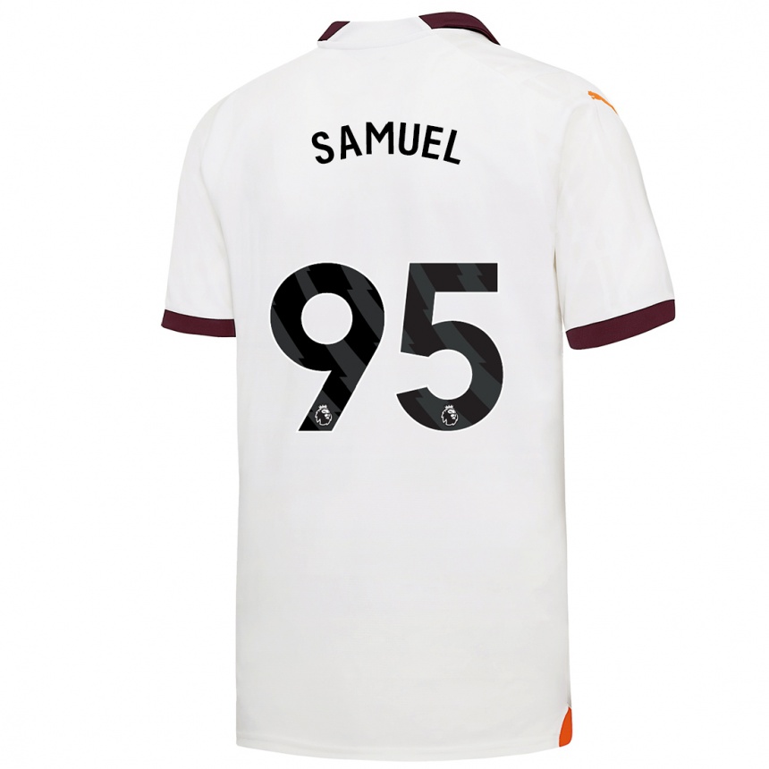 Niño Fútbol Camiseta Lakyle Samuel #95 Blanco 2ª Equipación 2023/24 Perú