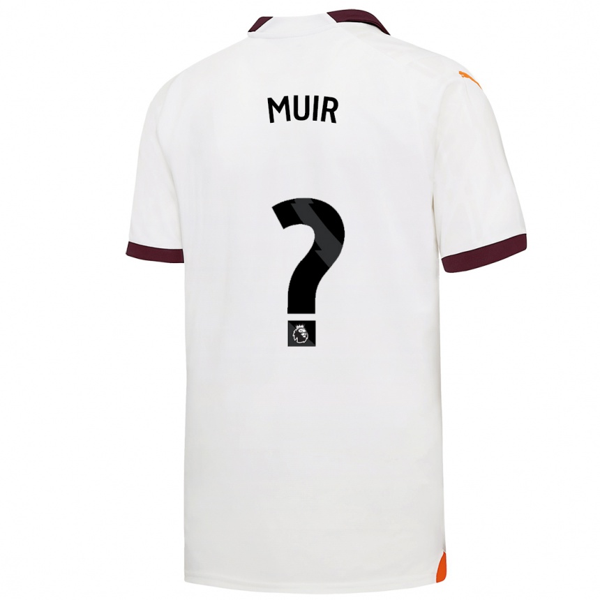 Niño Fútbol Camiseta Ashton Muir #0 Blanco 2ª Equipación 2023/24 Perú