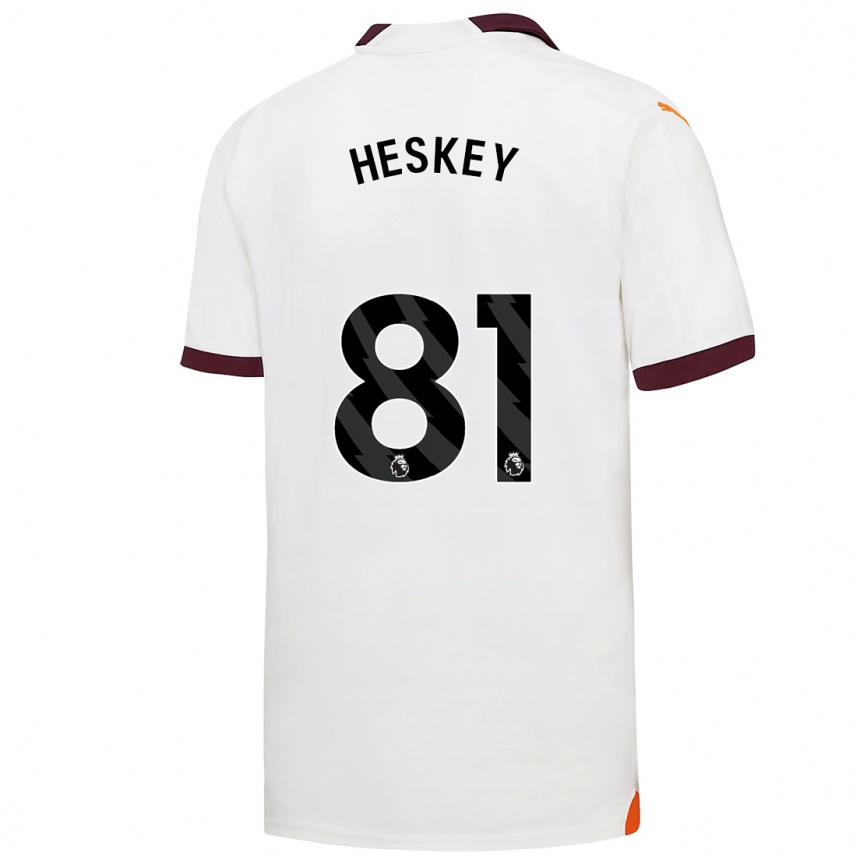 Niño Fútbol Camiseta Jaden Heskey #81 Blanco 2ª Equipación 2023/24 Perú