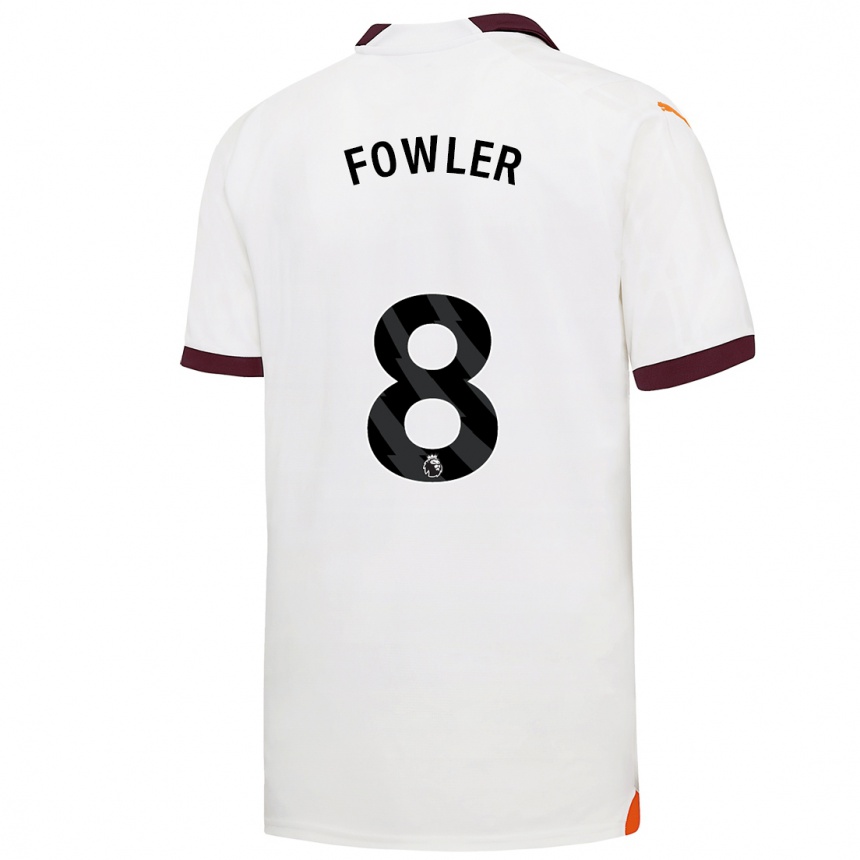 Niño Fútbol Camiseta Mary Fowler #8 Blanco 2ª Equipación 2023/24 Perú