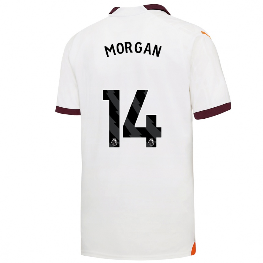 Niño Fútbol Camiseta Esme Morgan #14 Blanco 2ª Equipación 2023/24 Perú