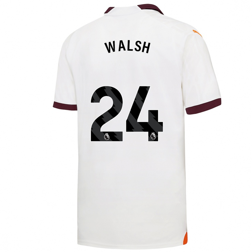 Niño Fútbol Camiseta Keira Walsh #24 Blanco 2ª Equipación 2023/24 Perú