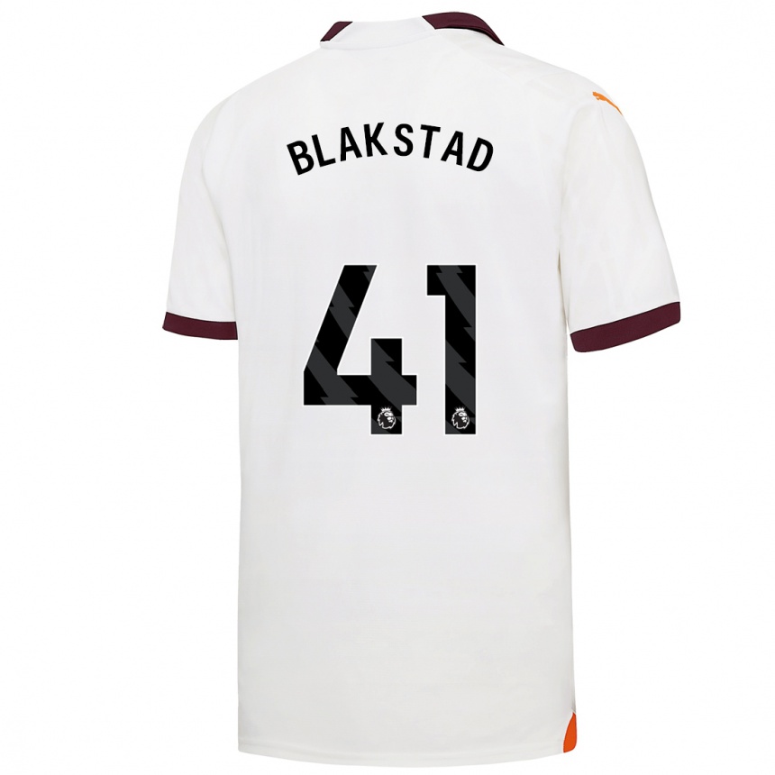 Niño Fútbol Camiseta Julie Blakstad #41 Blanco 2ª Equipación 2023/24 Perú