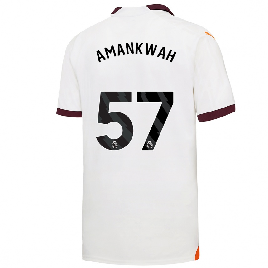 Niño Fútbol Camiseta Yeboah Amankwah #57 Blanco 2ª Equipación 2023/24 Perú