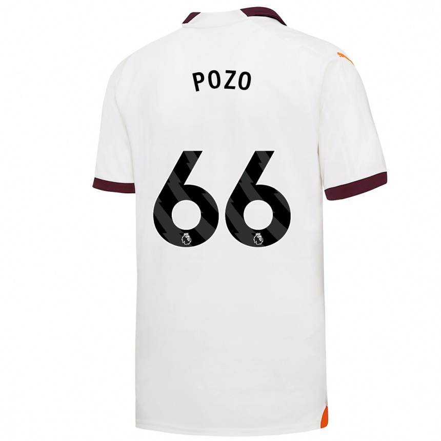 Niño Fútbol Camiseta Iker Pozo #66 Blanco 2ª Equipación 2023/24 Perú