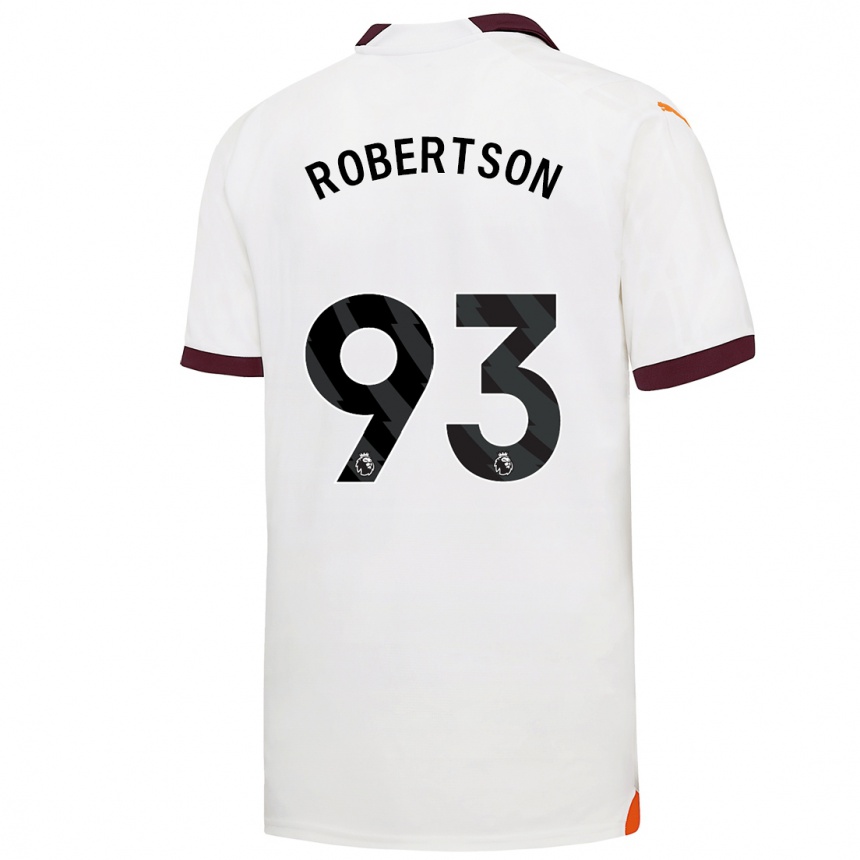 Niño Fútbol Camiseta Alex Robertson #93 Blanco 2ª Equipación 2023/24 Perú