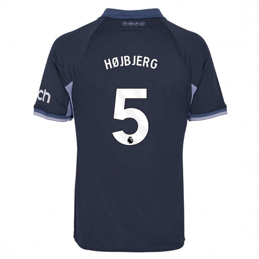 Niño Fútbol Camiseta Pierre Emile Hojbjerg #5 Azul Oscuro 2ª Equipación 2023/24 Perú