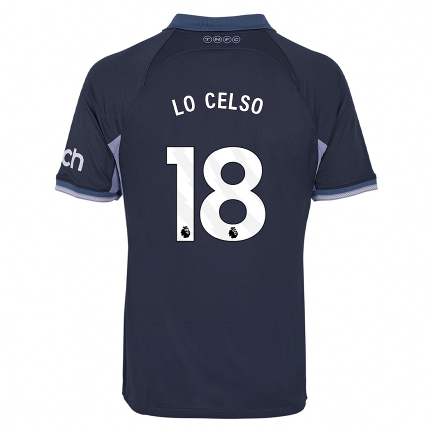 Niño Fútbol Camiseta Giovani Lo Celso #18 Azul Oscuro 2ª Equipación 2023/24 Perú