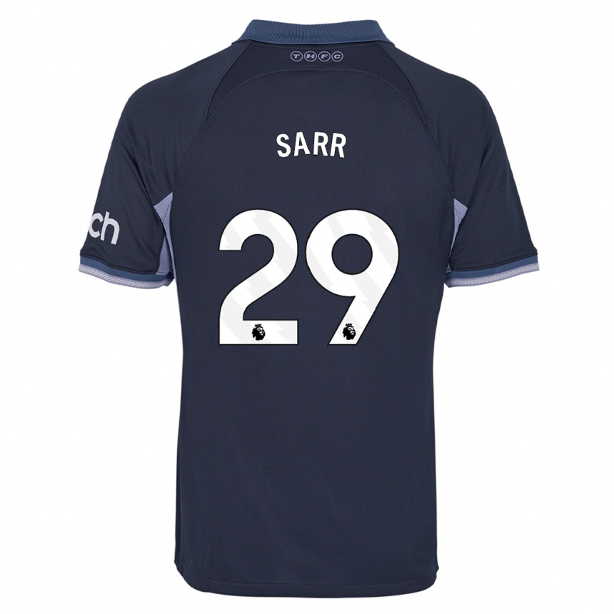 Niño Fútbol Camiseta Pape Matar Sarr #29 Azul Oscuro 2ª Equipación 2023/24 Perú