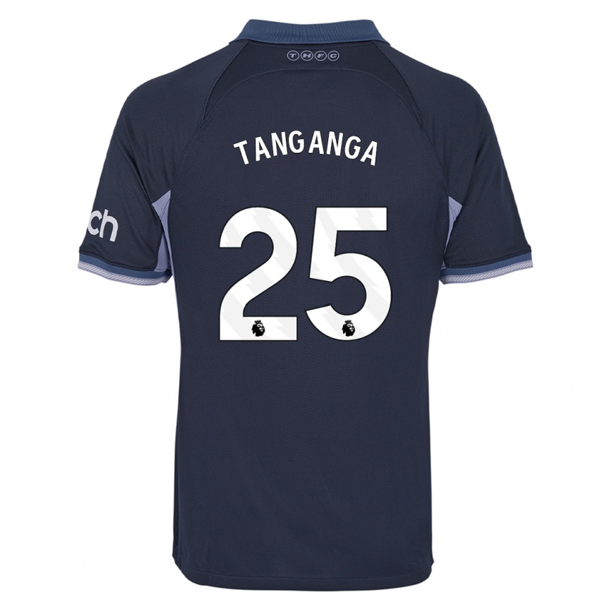 Niño Fútbol Camiseta Japhet Tanganga #25 Azul Oscuro 2ª Equipación 2023/24 Perú