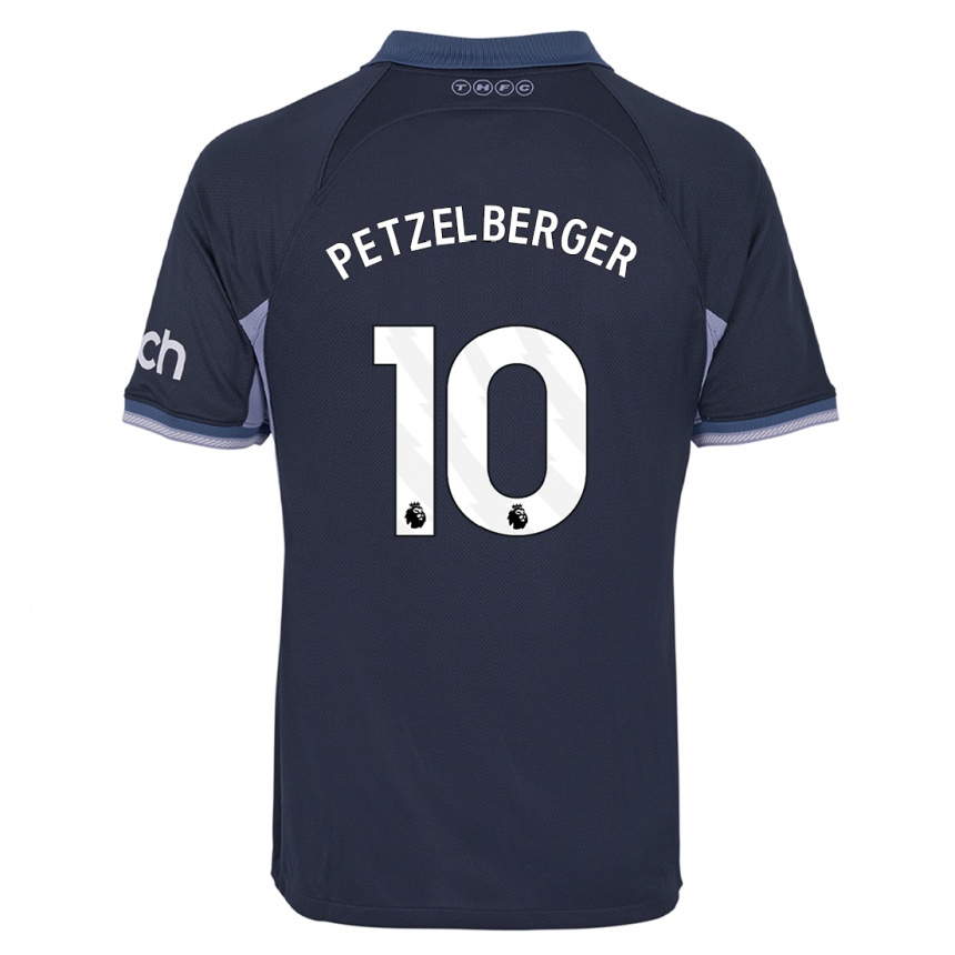 Niño Fútbol Camiseta Ramona Petzelberger #10 Azul Oscuro 2ª Equipación 2023/24 Perú