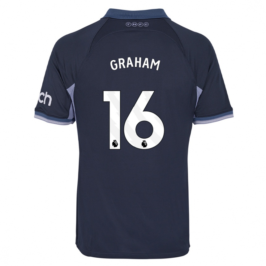 Niño Fútbol Camiseta Kit Graham #16 Azul Oscuro 2ª Equipación 2023/24 Perú