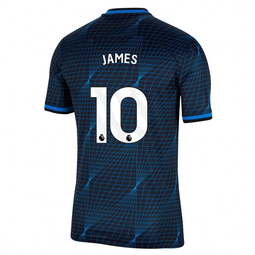 Niño Fútbol Camiseta Lauren James #10 Azul Oscuro 2ª Equipación 2023/24 Perú