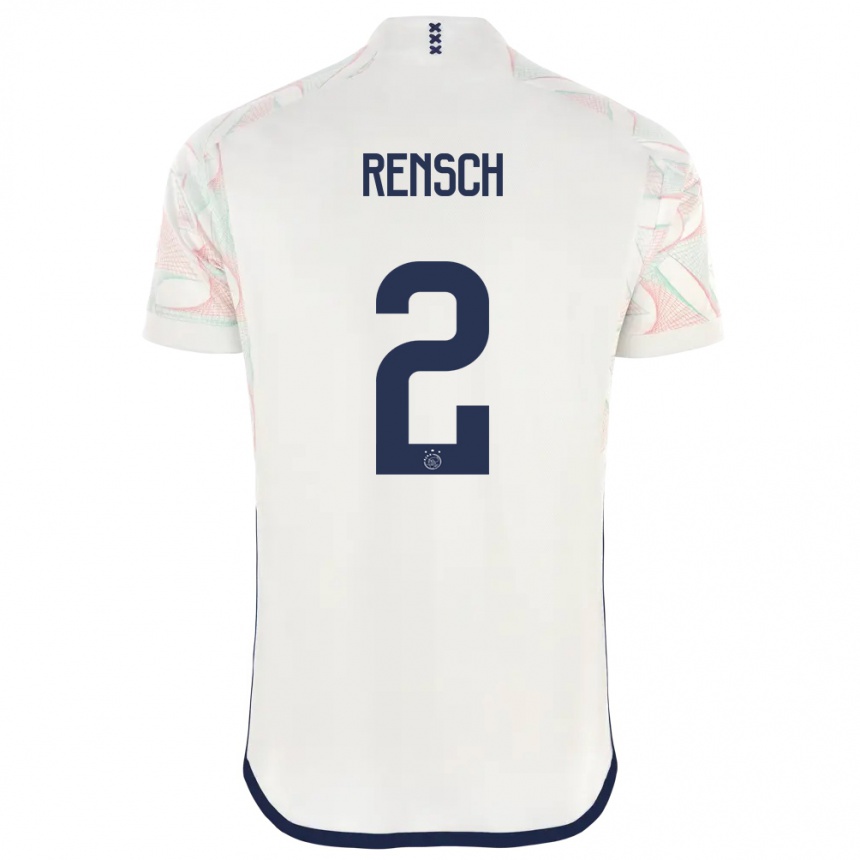 Niño Fútbol Camiseta Devyne Rensch #2 Blanco 2ª Equipación 2023/24 Perú