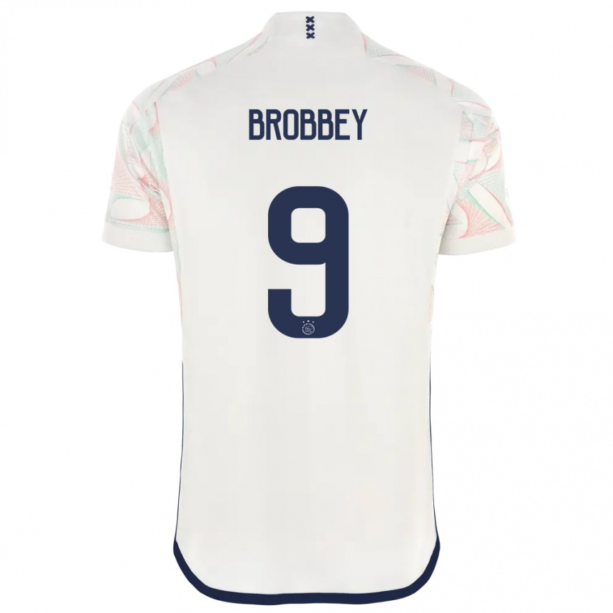 Niño Fútbol Camiseta Brian Brobbey #9 Blanco 2ª Equipación 2023/24 Perú