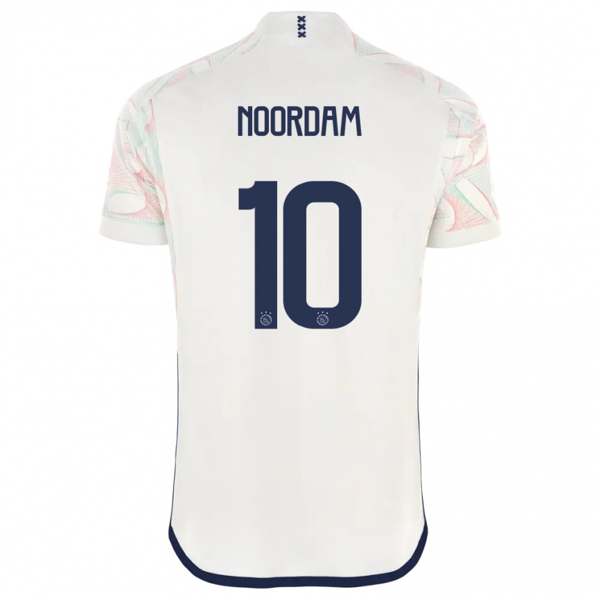 Niño Fútbol Camiseta Nadine Noordam #10 Blanco 2ª Equipación 2023/24 Perú