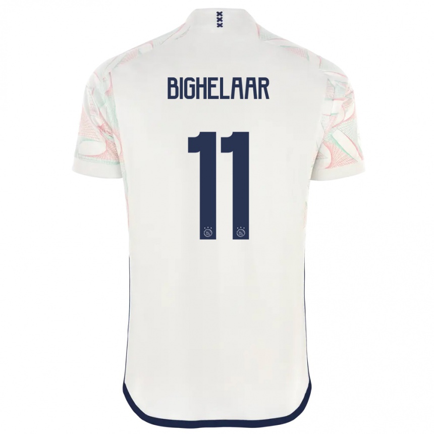 Niño Fútbol Camiseta Marjolijn Van Den Bighelaar #11 Blanco 2ª Equipación 2023/24 Perú