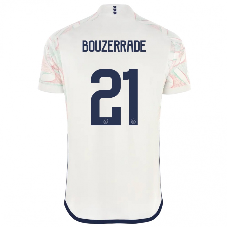 Niño Fútbol Camiseta Zaina Bouzerrade #21 Blanco 2ª Equipación 2023/24 Perú