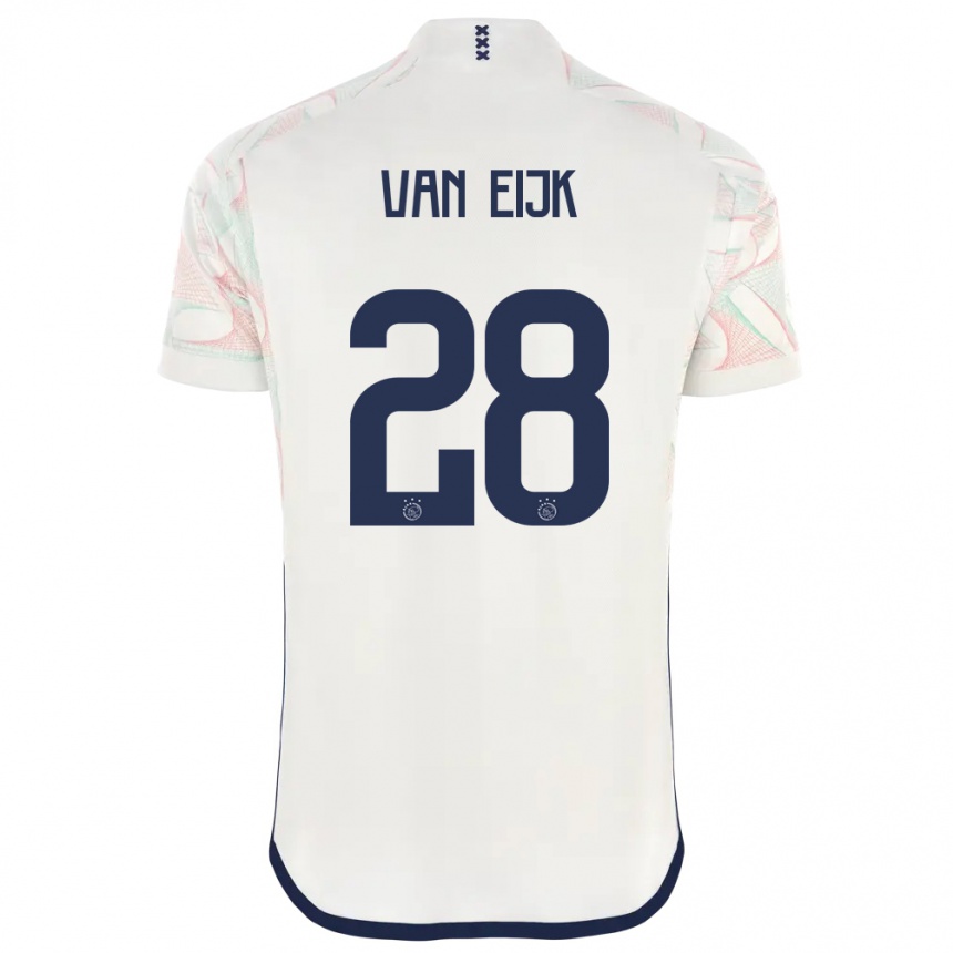 Niño Fútbol Camiseta Regina Van Eijk #28 Blanco 2ª Equipación 2023/24 Perú