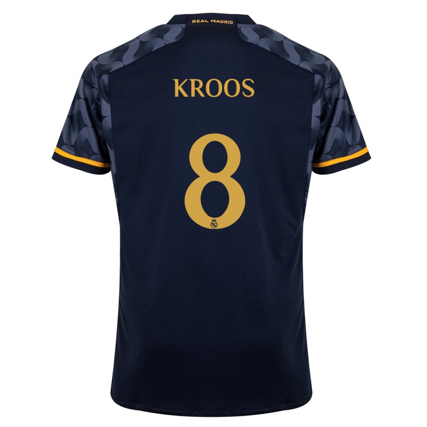 Niño Fútbol Camiseta Toni Kroos #8 Azul Oscuro 2ª Equipación 2023/24 Perú