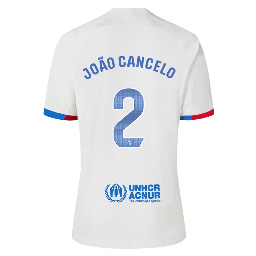 Niño Fútbol Camiseta Joao Cancelo #2 Blanco 2ª Equipación 2023/24 Perú