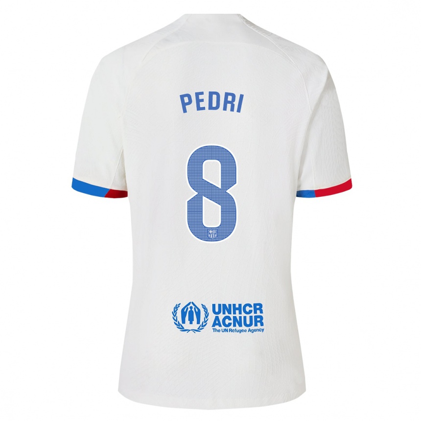 Niño Fútbol Camiseta Pedri #8 Blanco 2ª Equipación 2023/24 Perú