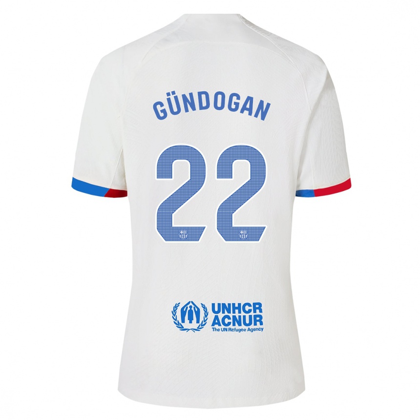 Niño Fútbol Camiseta Ilkay Gundogan #22 Blanco 2ª Equipación 2023/24 Perú