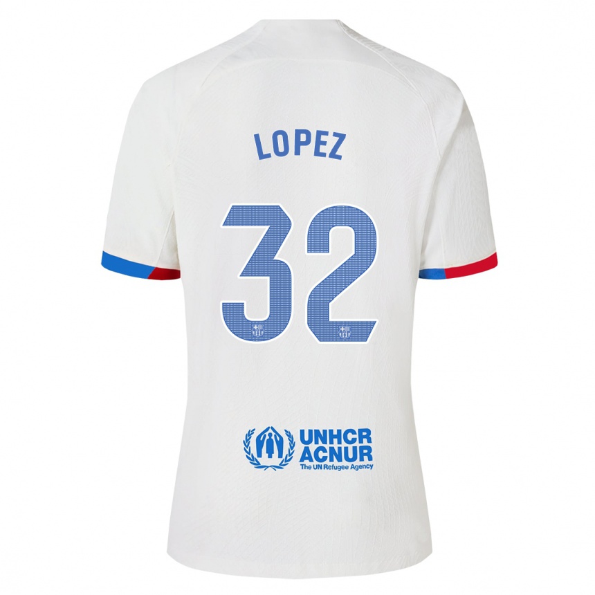 Niño Fútbol Camiseta Fermin Lopez #32 Blanco 2ª Equipación 2023/24 Perú