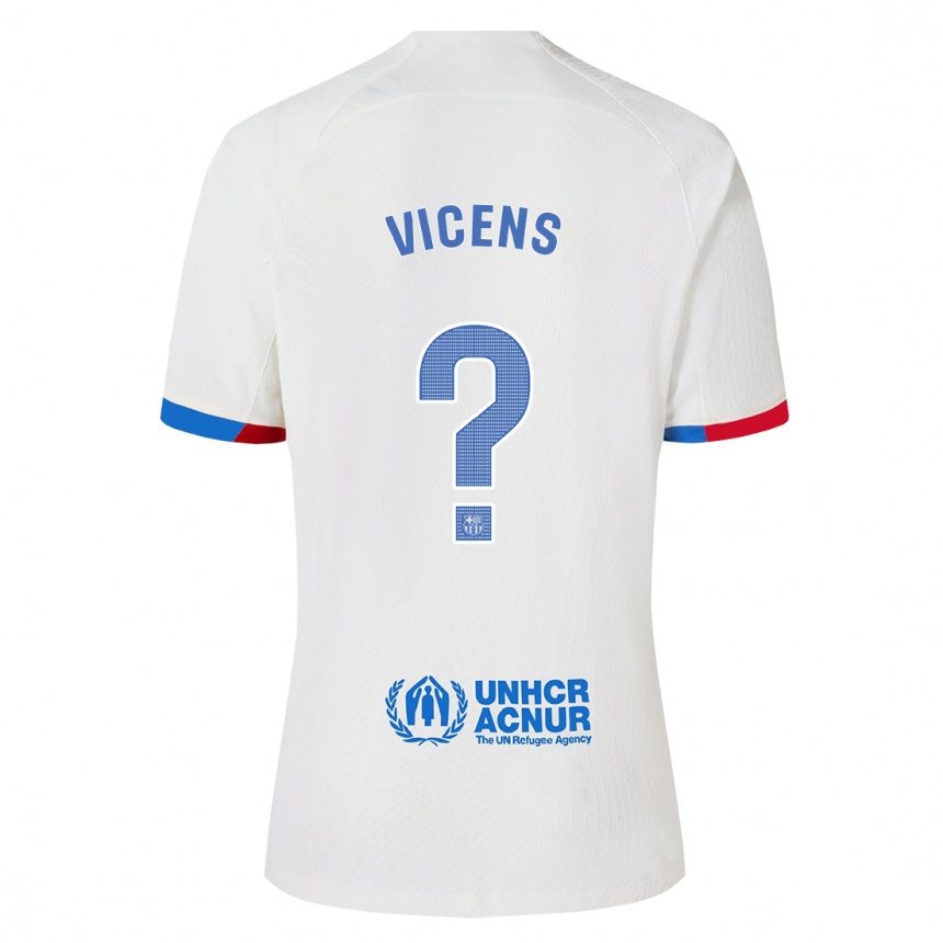 Niño Fútbol Camiseta Biel Vicens #0 Blanco 2ª Equipación 2023/24 Perú