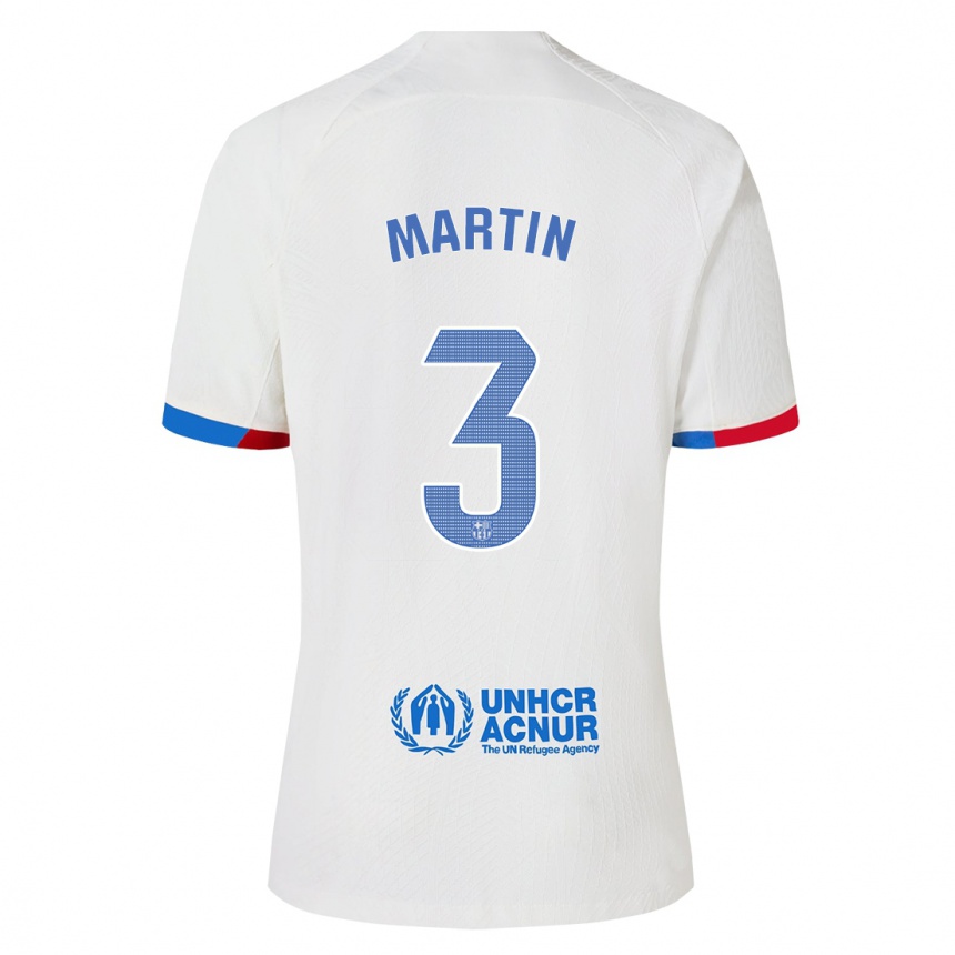 Niño Fútbol Camiseta Gerard Martin #3 Blanco 2ª Equipación 2023/24 Perú