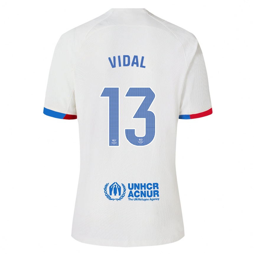 Niño Fútbol Camiseta Marc Vidal #13 Blanco 2ª Equipación 2023/24 Perú