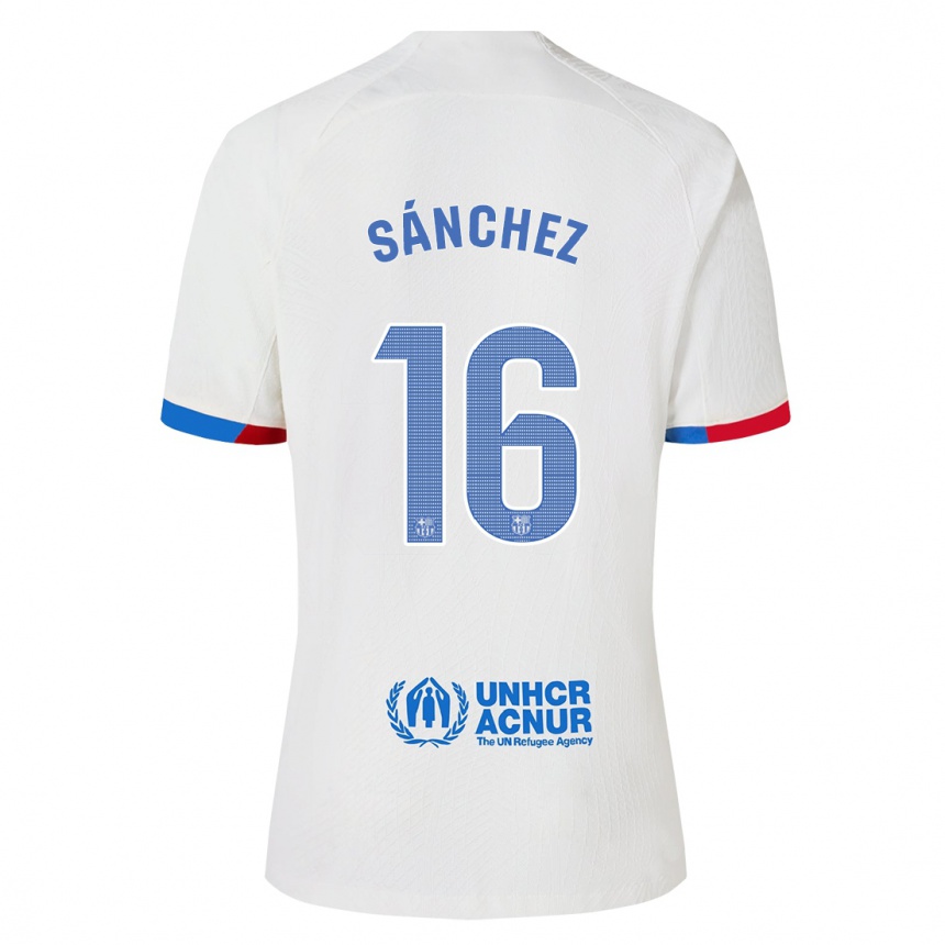 Niño Fútbol Camiseta Edu Sánchez #16 Blanco 2ª Equipación 2023/24 Perú