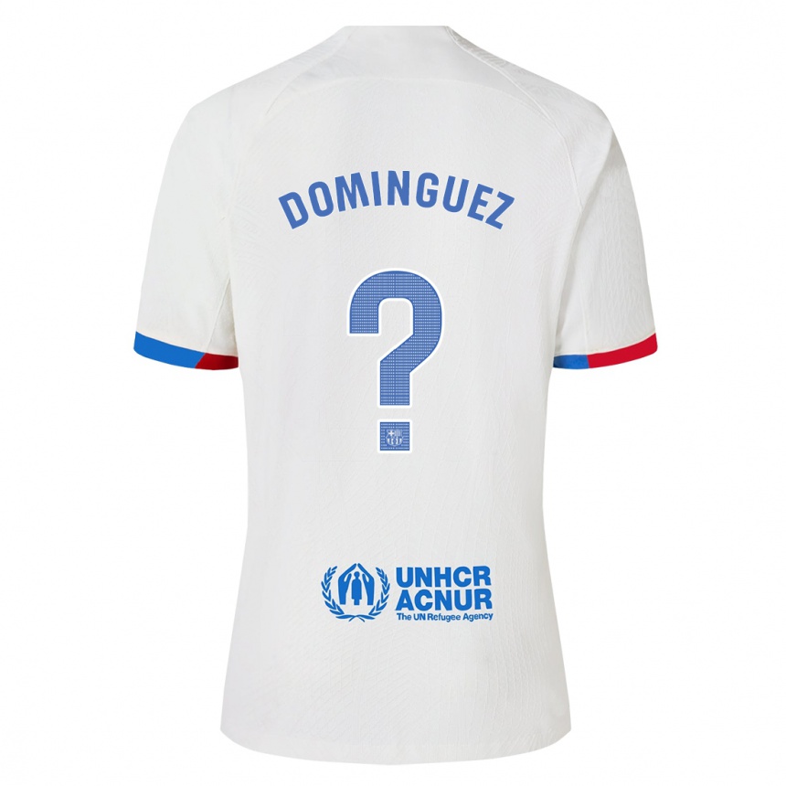 Niño Fútbol Camiseta Sergi Dominguez #0 Blanco 2ª Equipación 2023/24 Perú