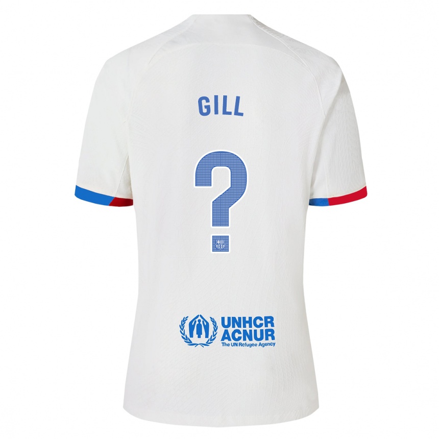 Niño Fútbol Camiseta Adrian Gill #0 Blanco 2ª Equipación 2023/24 Perú