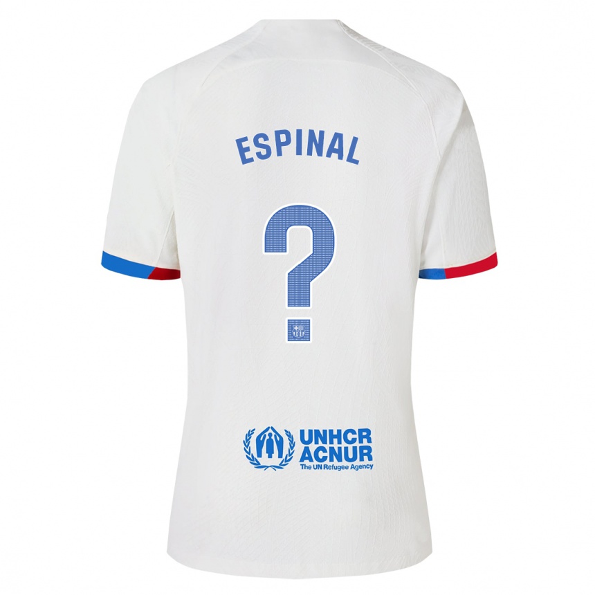 Niño Fútbol Camiseta Jorge Espinal #0 Blanco 2ª Equipación 2023/24 Perú