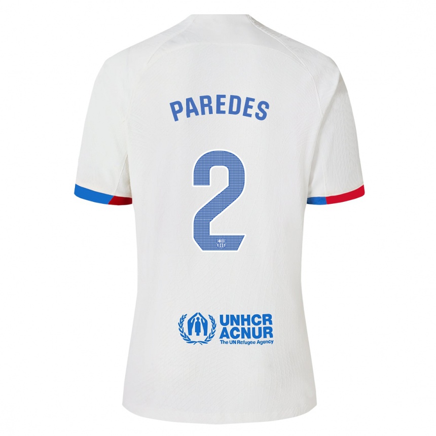 Niño Fútbol Camiseta Irene Paredes #2 Blanco 2ª Equipación 2023/24 Perú