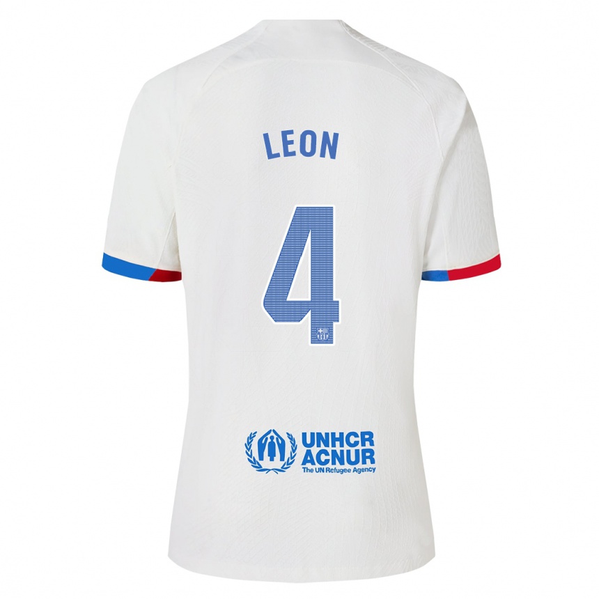 Niño Fútbol Camiseta Maria Pilar Leon #4 Blanco 2ª Equipación 2023/24 Perú