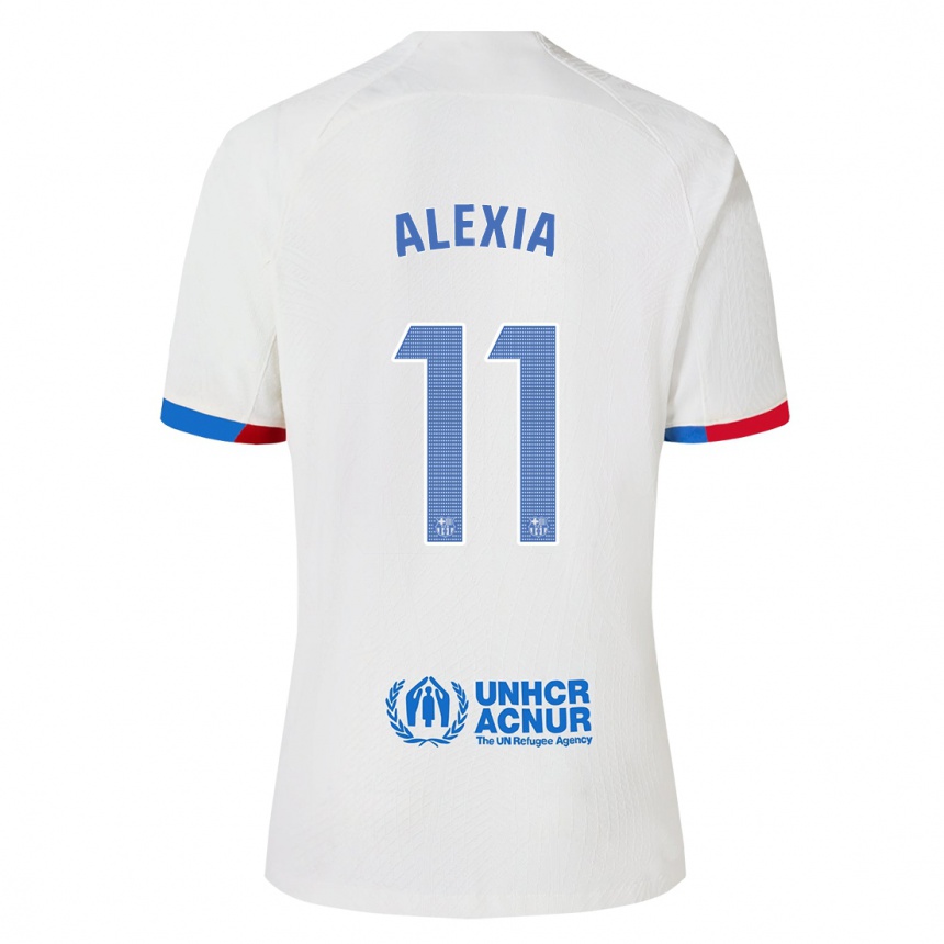 Niño Fútbol Camiseta Alexia Putellas #11 Blanco 2ª Equipación 2023/24 Perú