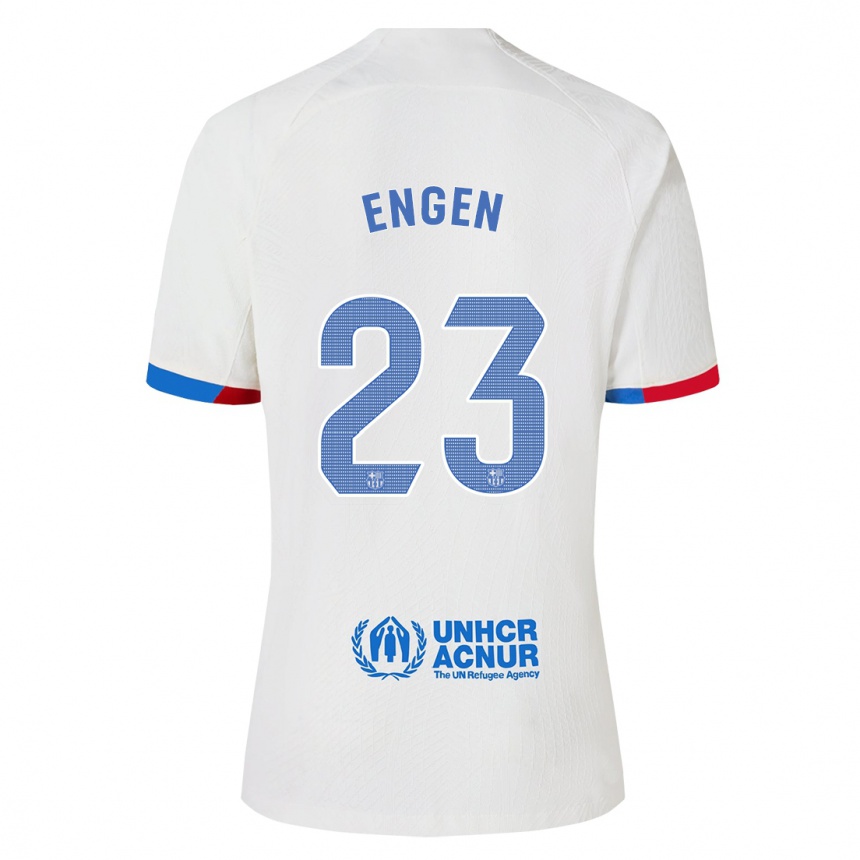 Niño Fútbol Camiseta Ingrid Engen #23 Blanco 2ª Equipación 2023/24 Perú