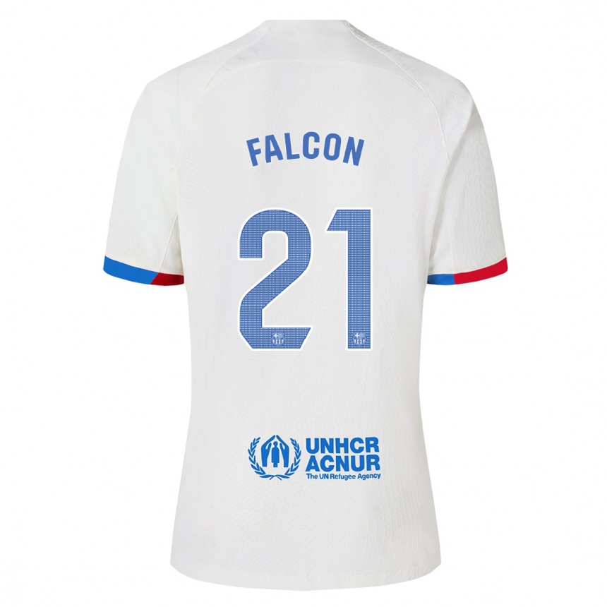 Niño Fútbol Camiseta Andrea Falcon #21 Blanco 2ª Equipación 2023/24 Perú