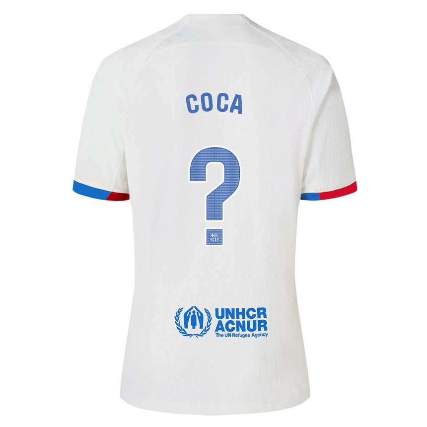 Niño Fútbol Camiseta Jordi Coca #0 Blanco 2ª Equipación 2023/24 Perú